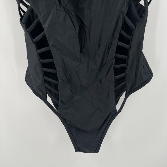 Red Carter Swimsuit Size 10 Mio Splice and Dice NEW Cut Out One Piece Black NWOT - Picture 15 of 16